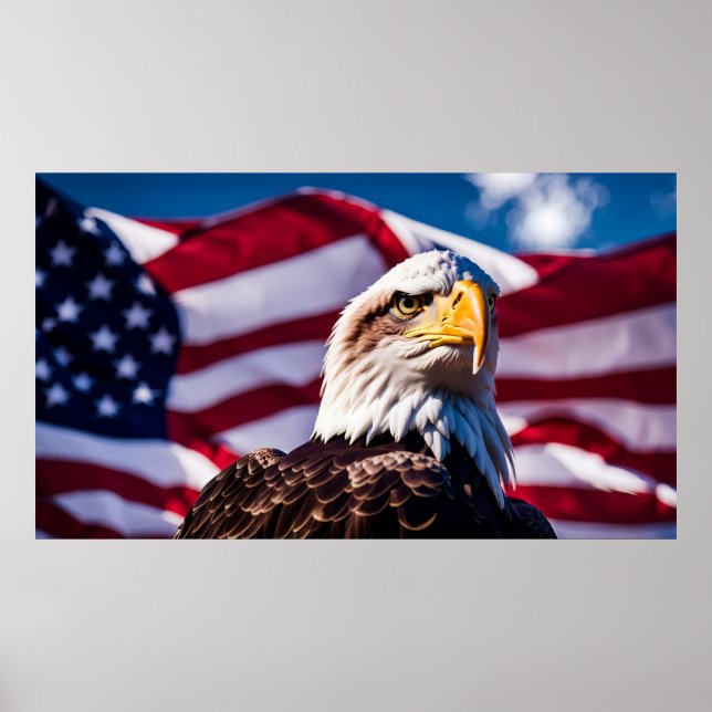 Poster American Eagle x Flag (Devant)