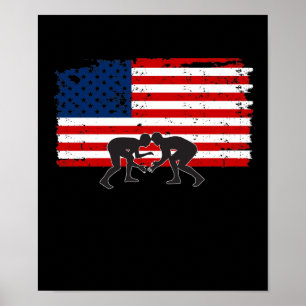 Poster American Flag Lutte Conception Cool