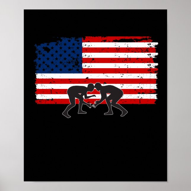 Poster American Flag Lutte Conception Cool (Devant)