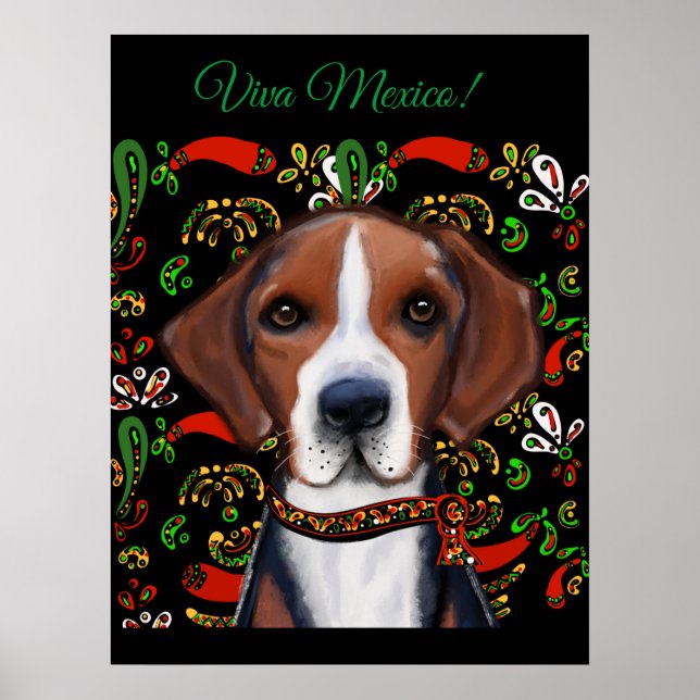 Poster American Foxhound (Devant)