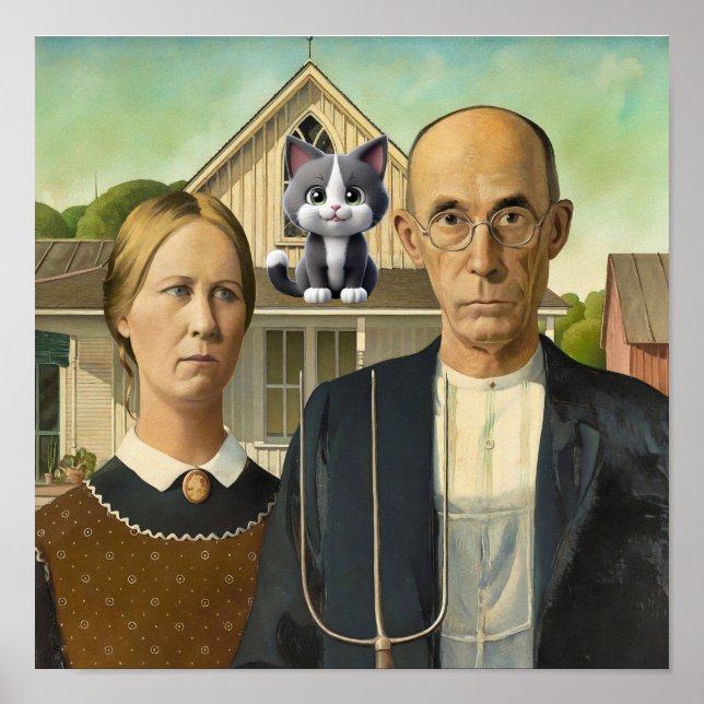 Poster American Gothic —art (Devant)