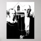 Poster American gothique noir et blanc sans cadre (Devant)