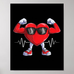 Poster American Heart Disease Awareness Heart Mois Heart 