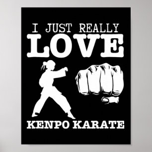 Poster American Kenpo Girl Coach J'Aime Vraiment Kenpo