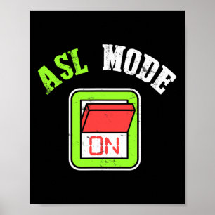 Poster American Sign Language ASL Im Sourde Sensibilisati