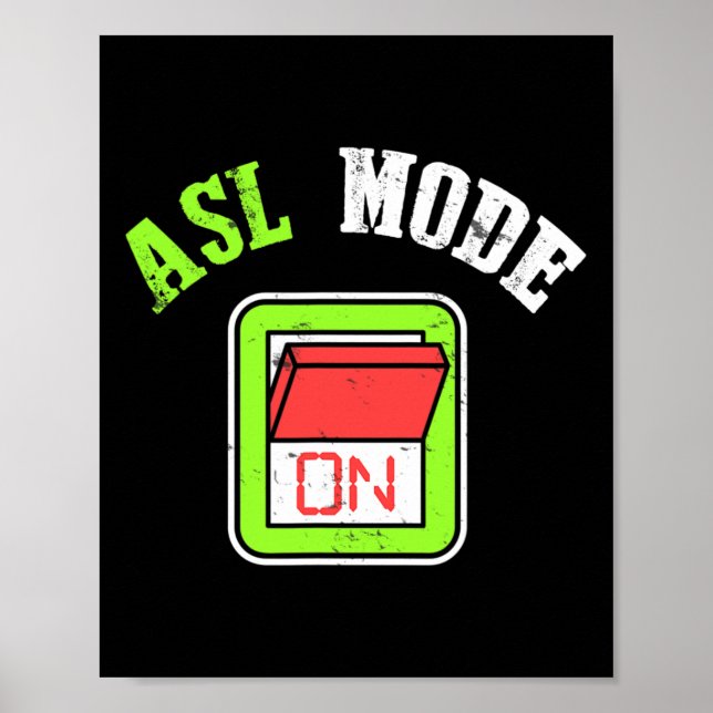 Poster American Sign Language ASL Im Sourde Sensibilisati (Devant)