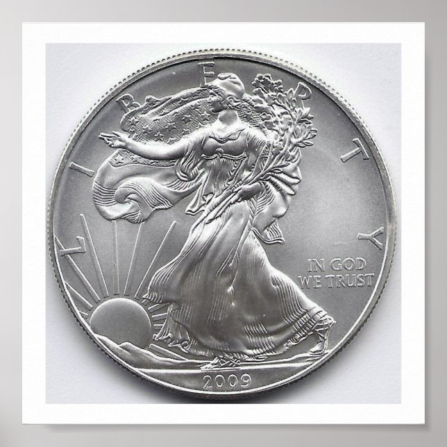 Poster American Silver Eagle Wall Art (Devant)
