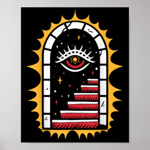 Poster American traditionnel Old School Tattoo Flash Encr