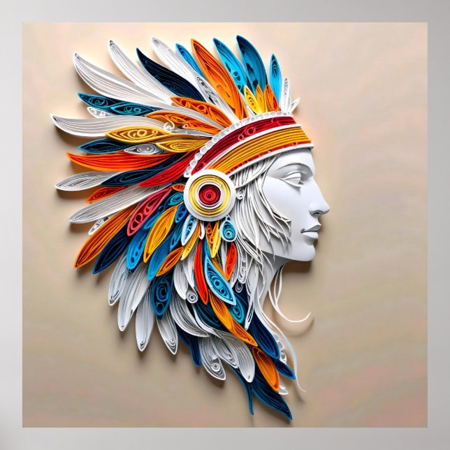 Poster Amérindien (Devant)