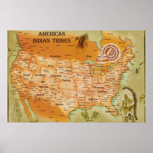 Poster Amérindien (Devant)