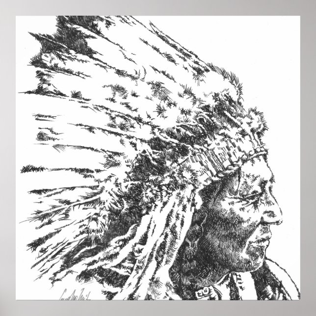 Poster Amérindien (Devant)