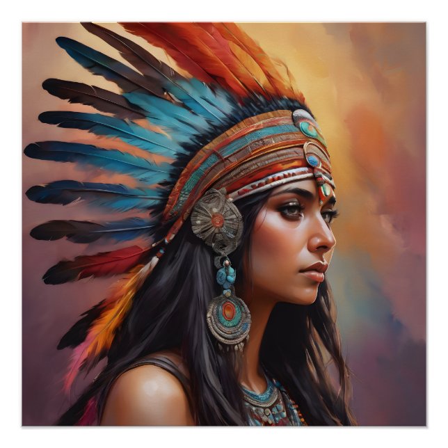 Poster Amérindien no 8 (Devant)