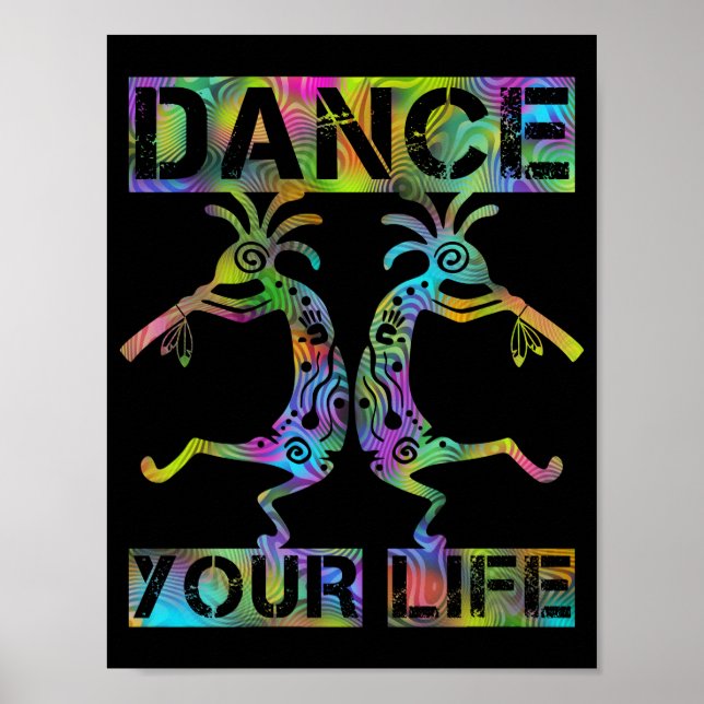 Poster Amérindiens Kokopelli - Dansez votre vie 2 (Devant)