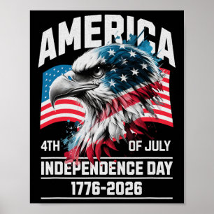 Poster Amérique 4 juillet Fête de l'indépendance 1776-202