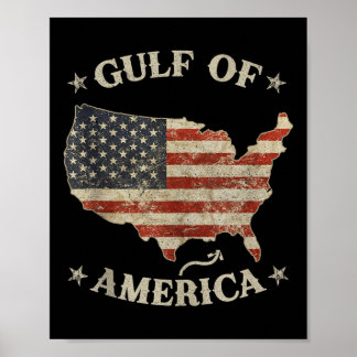 Poster Amérique du Golfe des États-Unis Salutation Trump