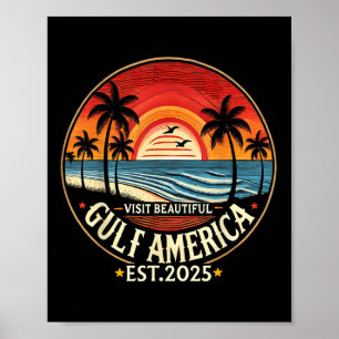 Poster Amérique du Golfe Drôle Trump renommer