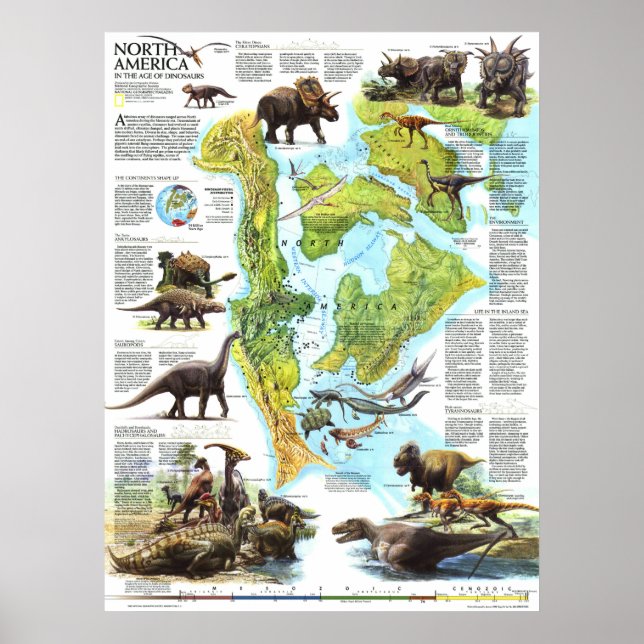 Poster " Amérique du Nord : 1993 À l'âge des dinosaures (Devant)