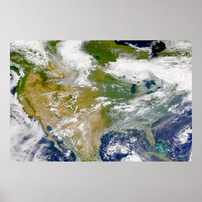 Poster Amérique Du Nord Avec Fumée Visible Dans Les Endro (Devant)