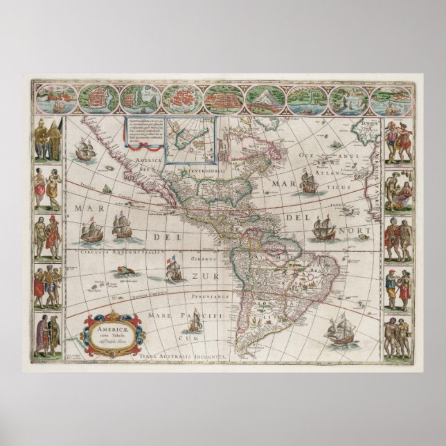 Poster Amérique du Nord et Amérique du Sud (Devant)