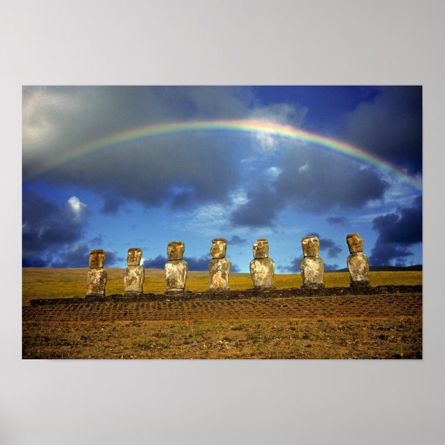 Poster Amérique du Sud, Chili, île de Pâques. Le complet (Devant)