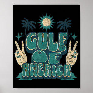 Poster Amérique Golfe Trump Mexique États-Unis Trump