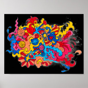 Poster Amérique psychédélique