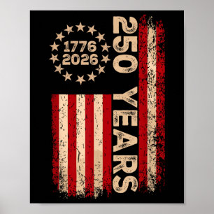 Poster Amérique Semiquincentennial 4 juillet 2026 250 Ans