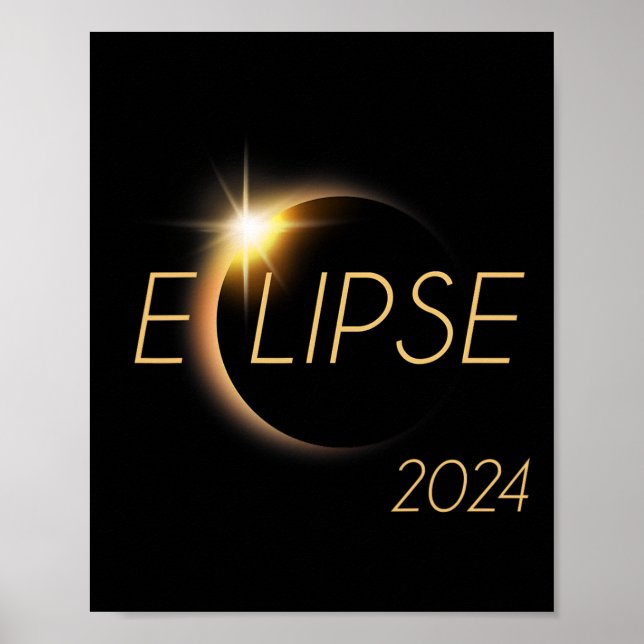 Poster Amérique Totalité 04 08 24 Total Éclipse Solaire 2 (Devant)