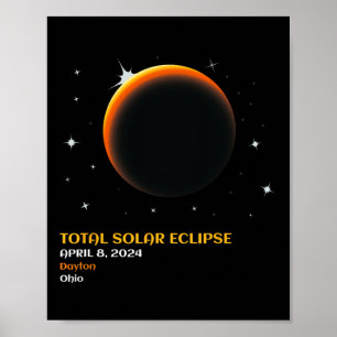Poster Amérique Totalité 04 08 24 Total Éclipse Solaire 2