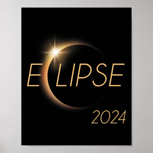 Poster Amérique Totalité 04 08 24 Total Éclipse Solaire 2 (Devant)