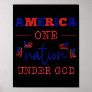 Poster Amérique Une Nation Sous Dieu Conception De Foi