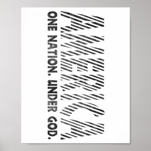 Poster amérique, une nation sous dieu, t-shirt américain