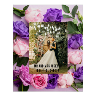Poster Âmes sœurs mignonnes Je t'aime Photo de mariage Sa