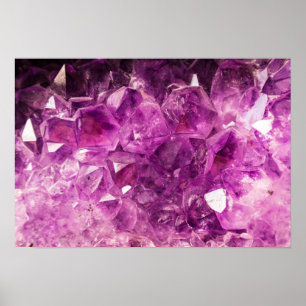Poster Améthyst Gemstone Image Shiny and Sparkly