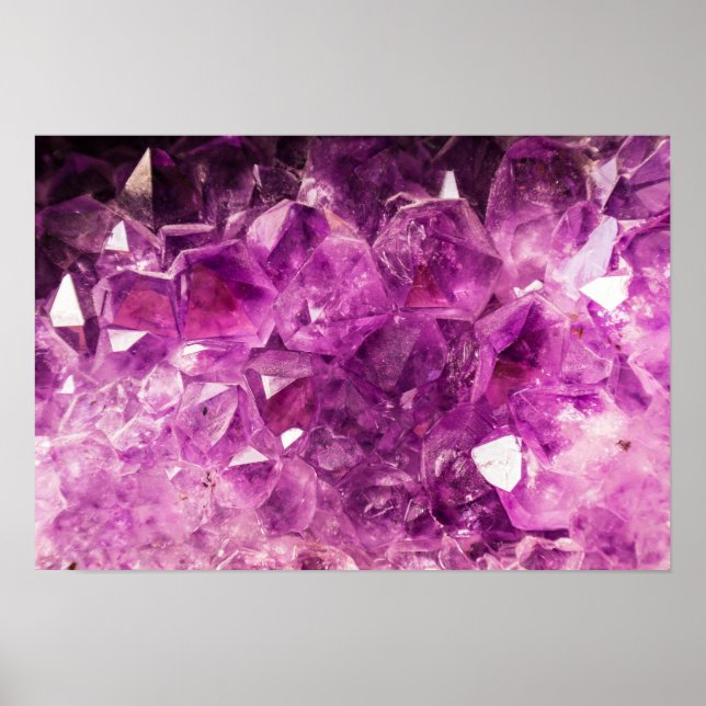 Poster Améthyst Gemstone Image Shiny and Sparkly (Devant)