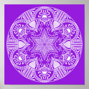 Poster Amethyst Mandala