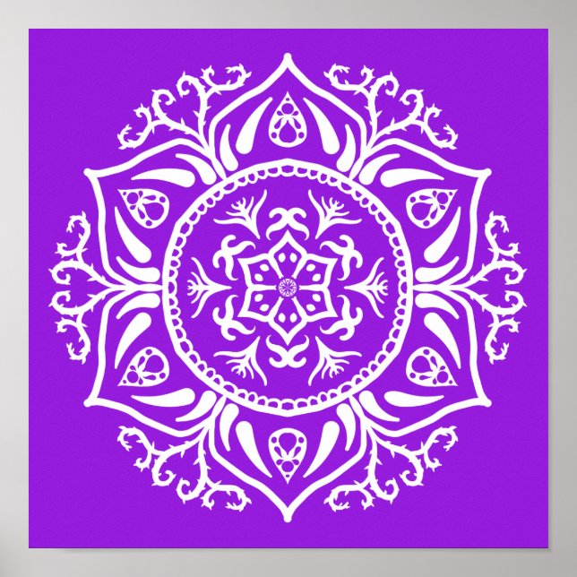 Poster Amethyst Mandala (Devant)