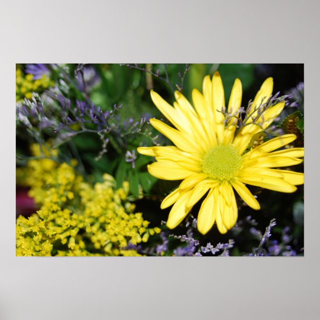 Poster Ameublement floral marron (Devant)