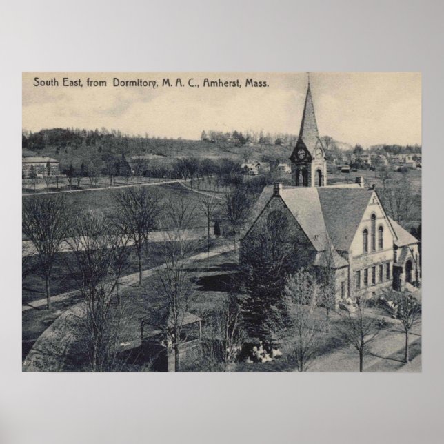 Poster Amherst MA, Massachusetts, c1910 (Devant)