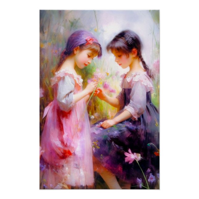 Poster Amis et Fleurs  (Devant)