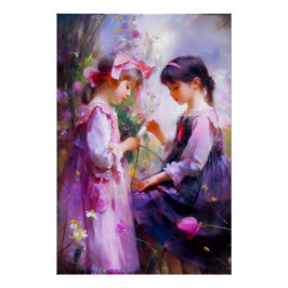 Poster Amis et Fleurs 2