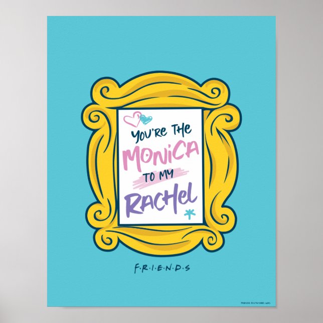 Poster Amis™ Peephole | Vous êtes la Monica à ma Rachel (Devant)