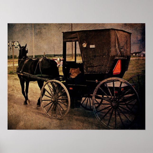 Poster Amish Buggy (Devant)