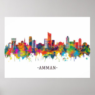Poster Amman Jordan Skyline
