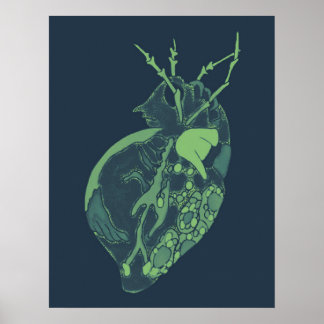 Poster Amoeba Minx : teinte de Mildew