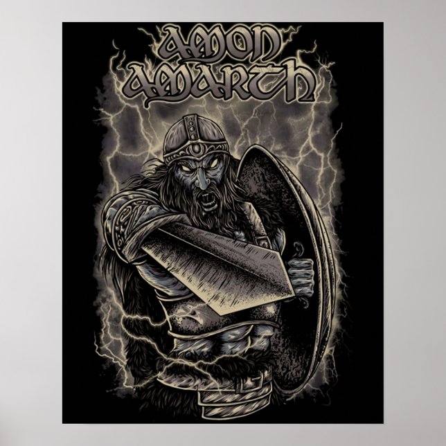 Poster Amon Amarth Retro Design (Devant)
