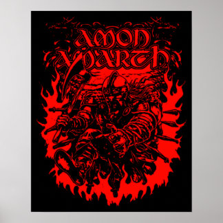 Poster Amon Amarth Retro Pastel Hommage