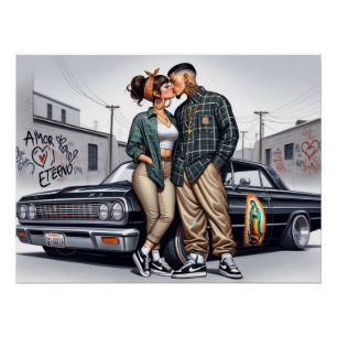Poster Amor Eterno Cholo Love Couple