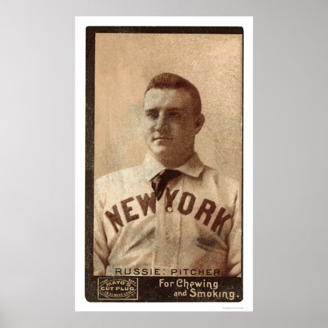 Poster Amos Rusie Rare Baseball 1895 (Devant)