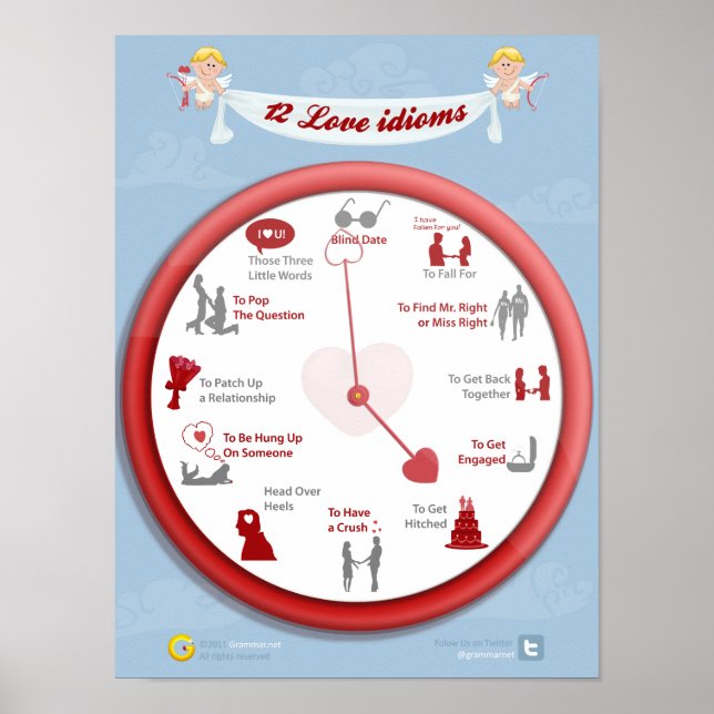 Poster Amour 24h/24 : 12 idiomes d'amour (Devant)